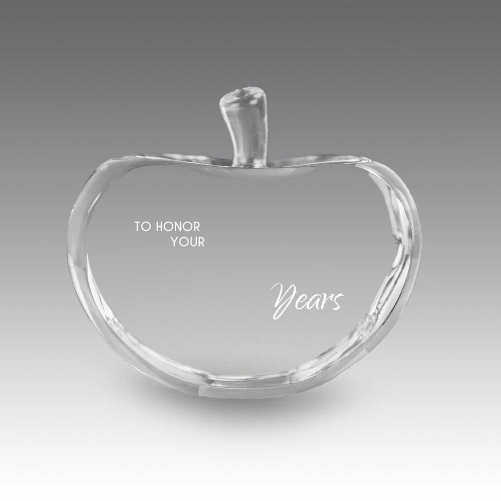 Optic Crystal Center Cut Apple