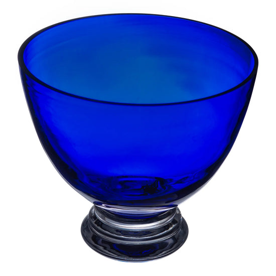 Cobalt blue crystal pedestal bowl award