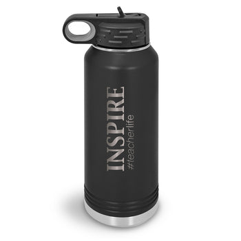 Inspire #teacherlife 32 oz. Stainless Steel Water Bottle