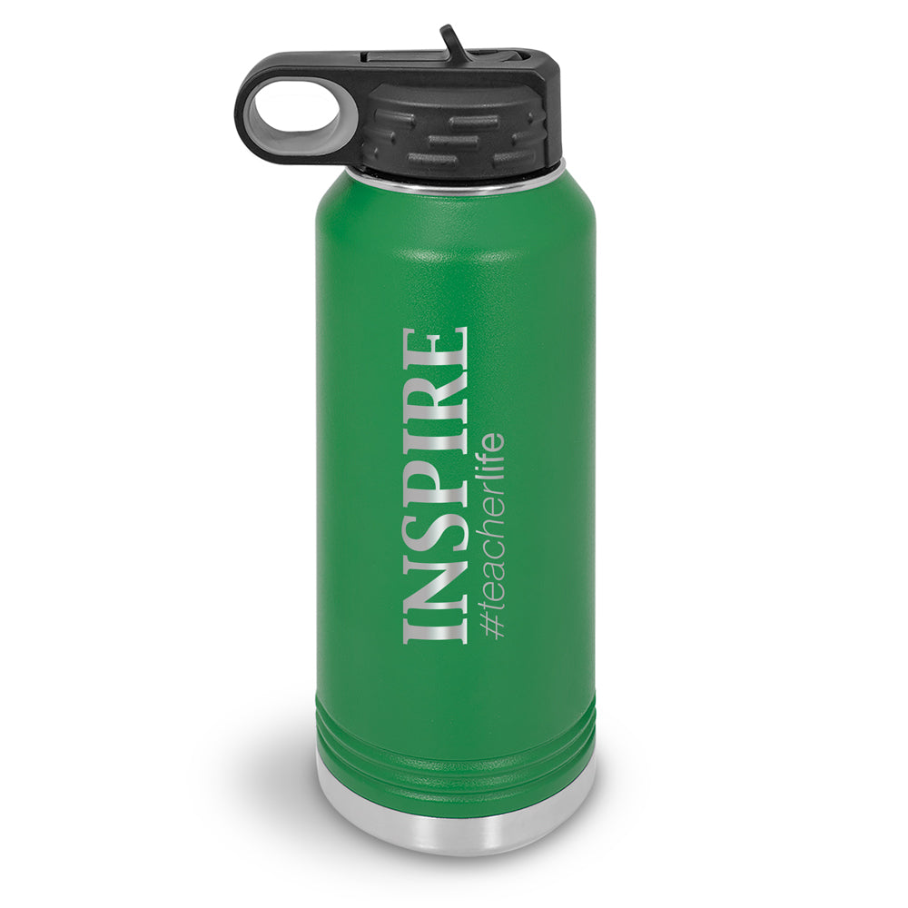 Inspire #teacherlife 32 oz. Stainless Steel Water Bottle