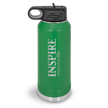Inspire #teacherlife 32 oz. Stainless Steel Water Bottle