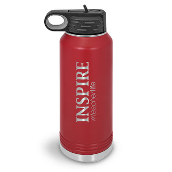 Inspire #teacherlife 32 oz. Stainless Steel Water Bottle