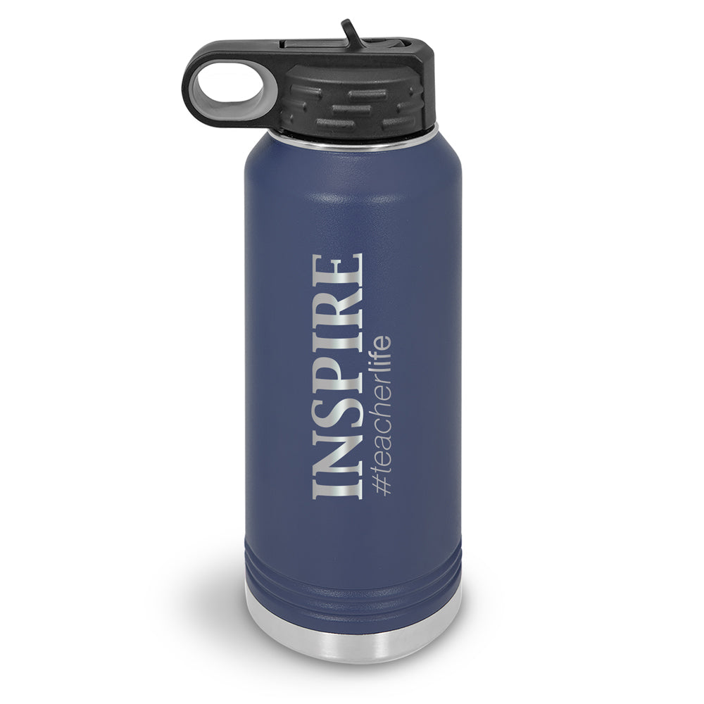 Inspire #teacherlife 32 oz. Stainless Steel Water Bottle