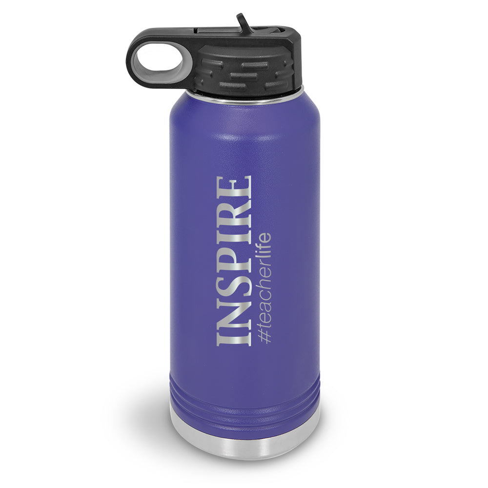 Inspire #teacherlife 32 oz. Stainless Steel Water Bottle