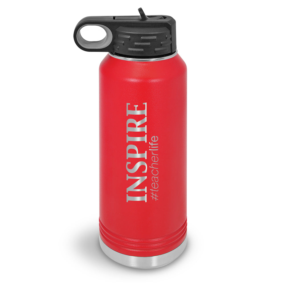 Inspire #teacherlife 32 oz. Stainless Steel Water Bottle
