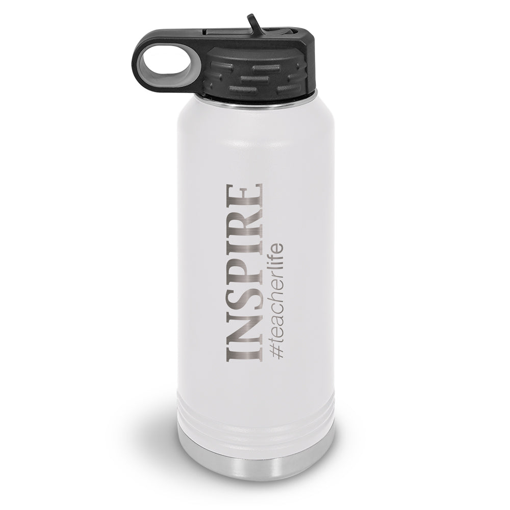 Inspire #teacherlife 32 oz. Stainless Steel Water Bottle