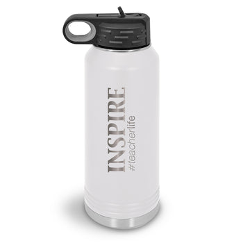 Inspire #teacherlife 32 oz. Stainless Steel Water Bottle