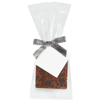 Custom Bite-Size Belgian Chocolate Square w/ Your Color Of Sprinkles