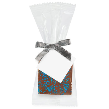 Custom Bite-Size Belgian Chocolate Square w/ Your Color Of Sprinkles