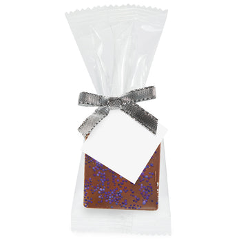 Custom Bite-Size Belgian Chocolate Square w/ Your Color Of Sprinkles