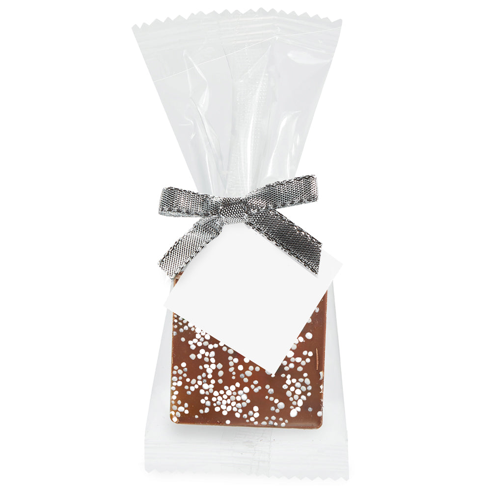 Custom Bite-Size Belgian Chocolate Square w/ Your Color Of Sprinkles