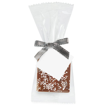 Custom Bite-Size Belgian Chocolate Square w/ Your Color Of Sprinkles