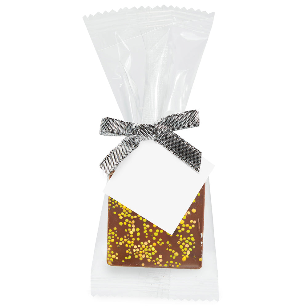 Custom Bite-Size Belgian Chocolate Square w/ Your Color Of Sprinkles
