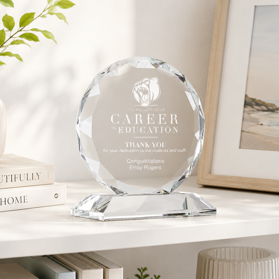 Faceted Optic Crystal Base Award