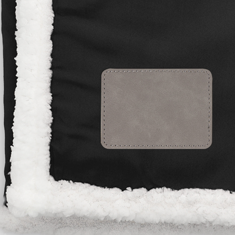 Custom Sherpa Blanket W/ Patch