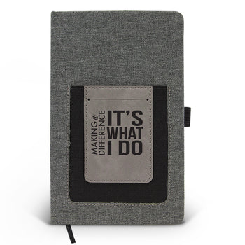 Making A Difference It’s What I Do Canvas Journal w/ Pocket
