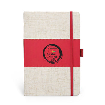 Custom Heathered Fabric Journal with Color Accent - 25% OFF