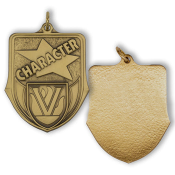 High-quality Brass Character Shield Medallion