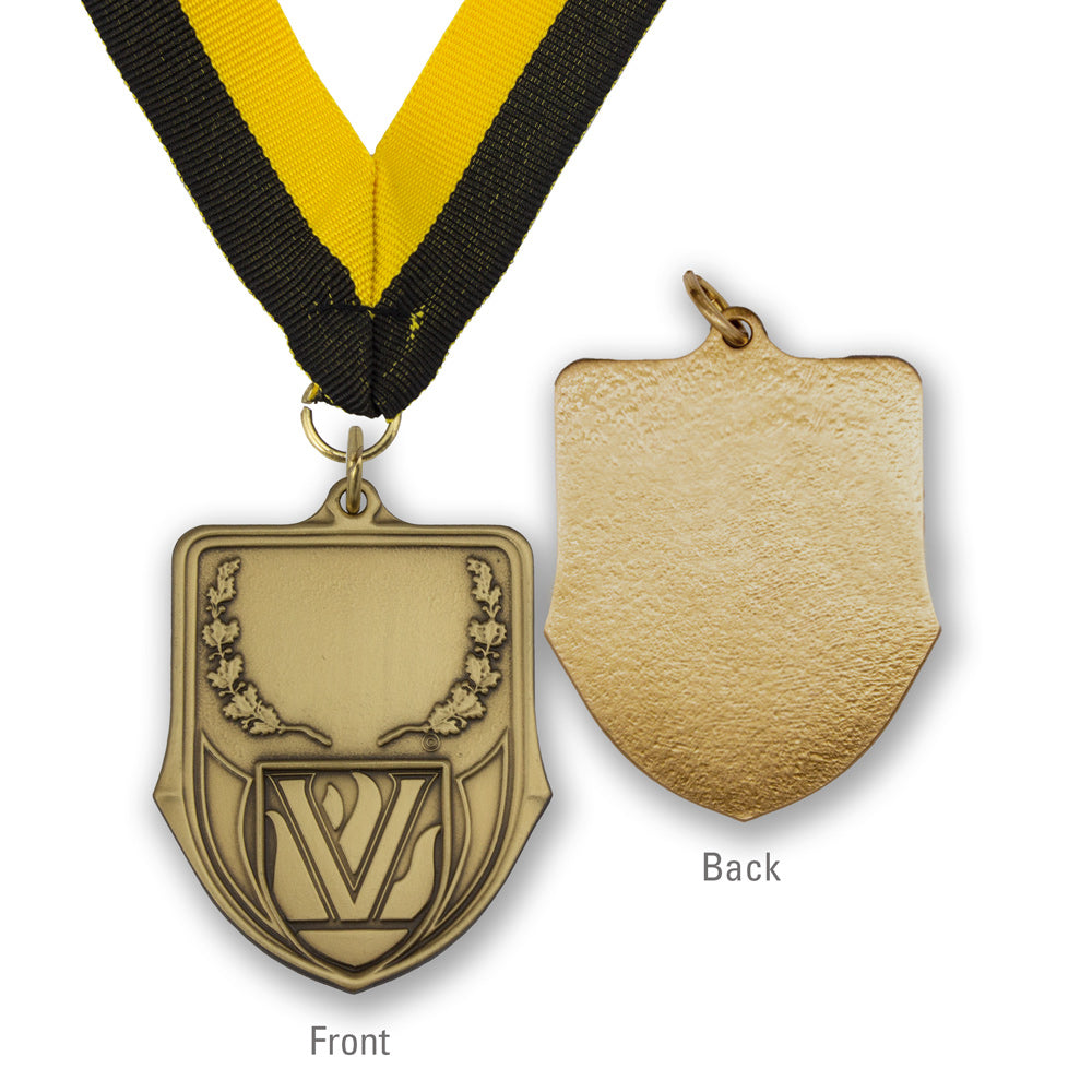 High-quality Brass Laurel Wreath Shield Medallion