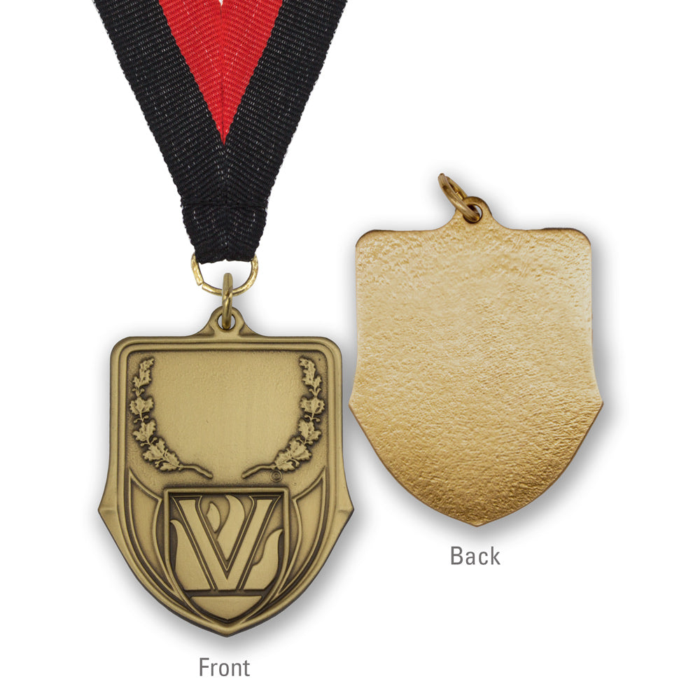 High-quality Brass Laurel Wreath Shield Medallion