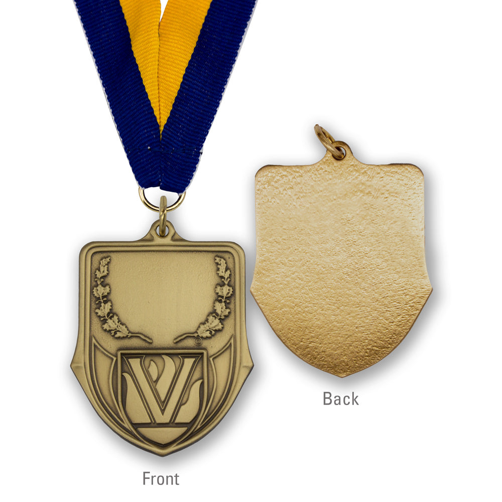 High-quality Brass Laurel Wreath Shield Medallion