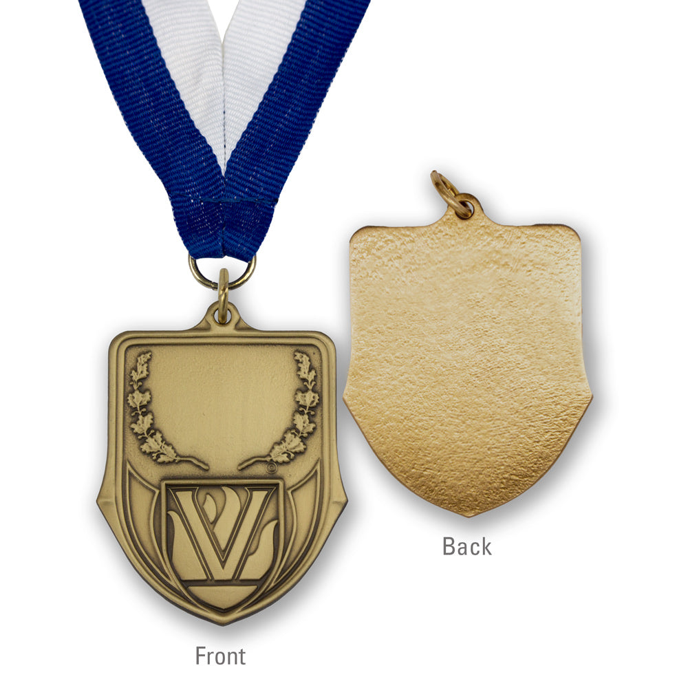 High-quality Brass Laurel Wreath Shield Medallion