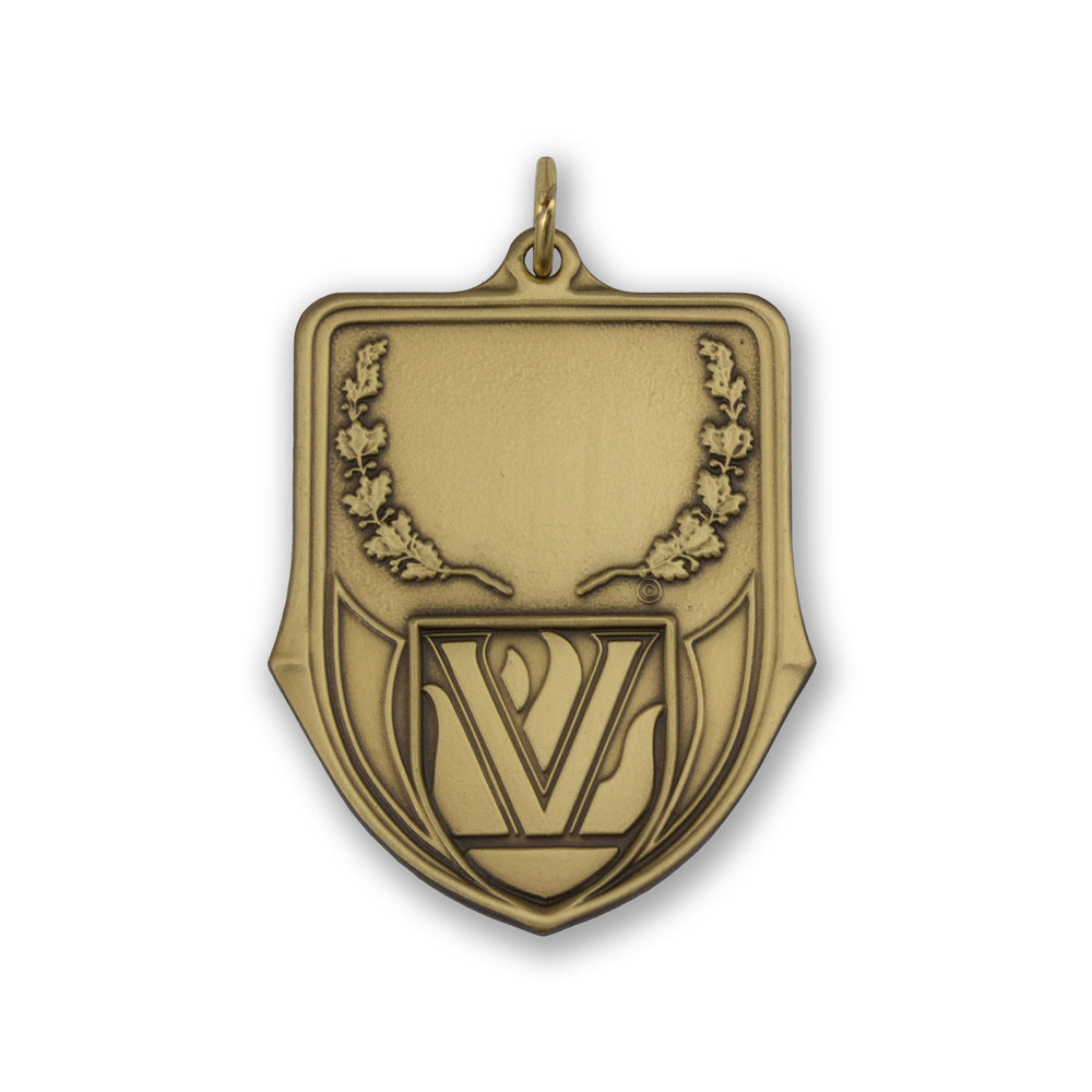 High-quality Brass Laurel Wreath Shield Medallion