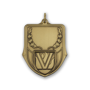 High-quality Brass Laurel Wreath Shield Medallion