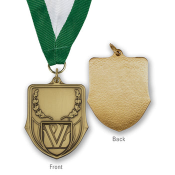 High-quality Brass Laurel Wreath Shield Medallion