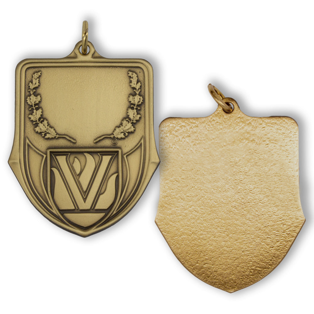 High-quality Brass Laurel Wreath Shield Medallion