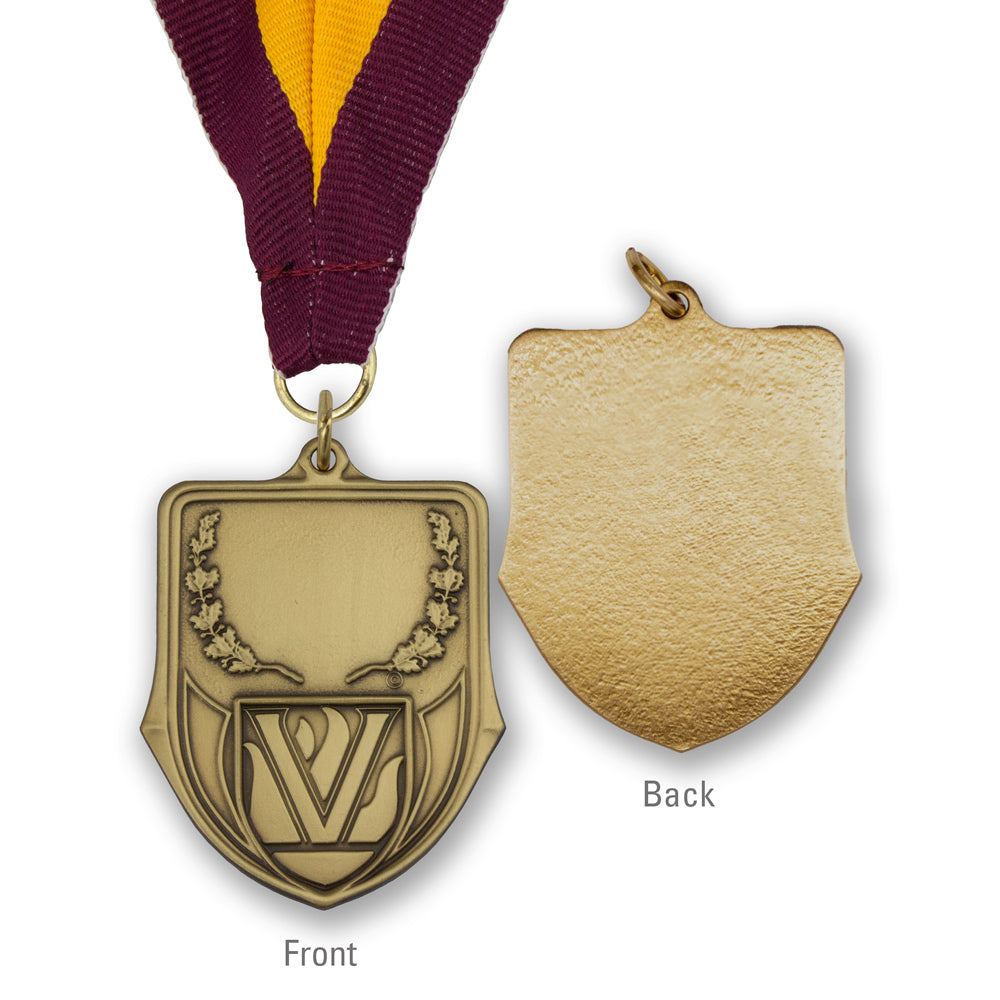 High-quality Brass Laurel Wreath Shield Medallion