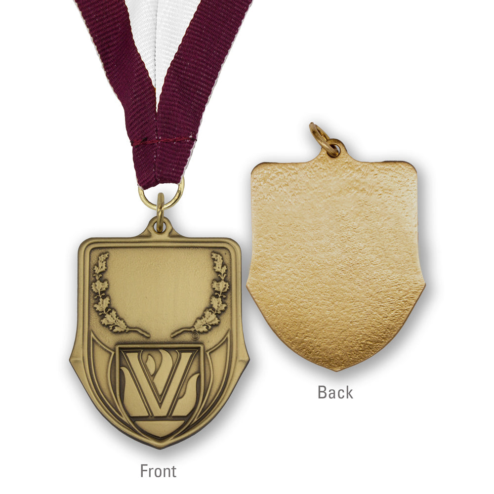 High-quality Brass Laurel Wreath Shield Medallion