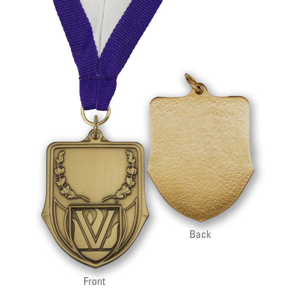 High-quality Brass Laurel Wreath Shield Medallion