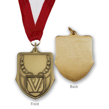 High-quality Brass Laurel Wreath Shield Medallion