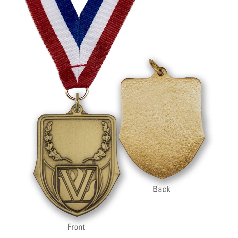 High-quality Brass Laurel Wreath Shield Medallion