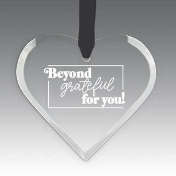 Beyond Grateful For You Crystal Suncatcher Ornament