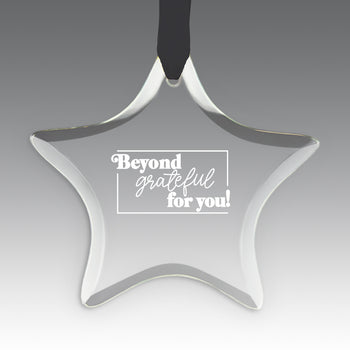 Beyond Grateful For You Crystal Suncatcher Ornament