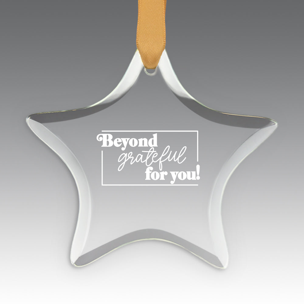 Beyond Grateful For You Crystal Suncatcher Ornament