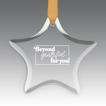 Beyond Grateful For You Crystal Suncatcher Ornament