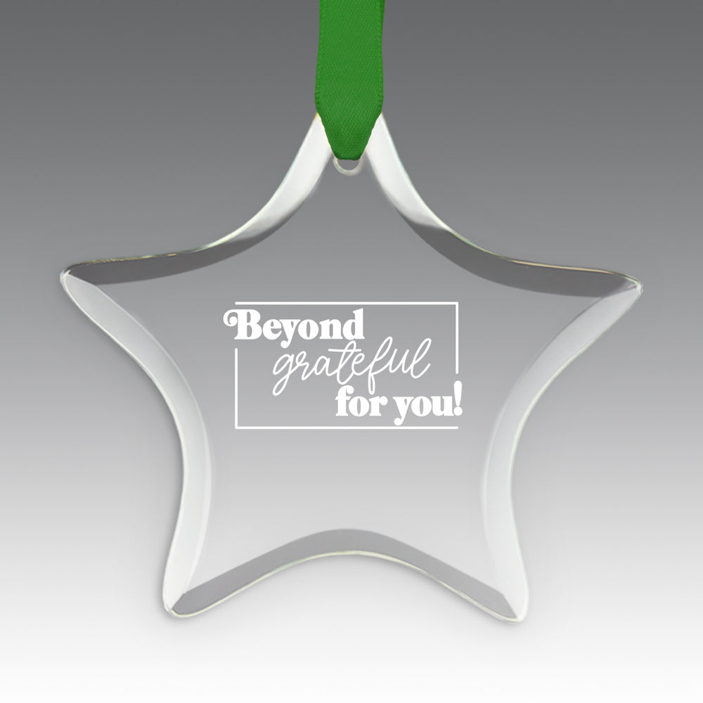 Beyond Grateful For You Crystal Suncatcher Ornament