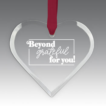 Beyond Grateful For You Crystal Suncatcher Ornament
