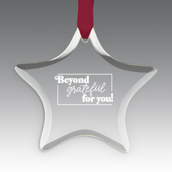Beyond Grateful For You Crystal Suncatcher Ornament