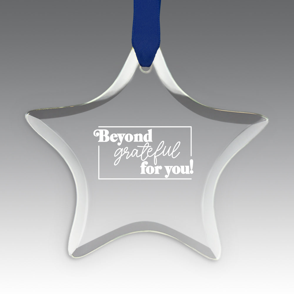 Beyond Grateful For You Crystal Suncatcher Ornament