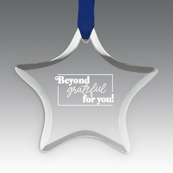 Beyond Grateful For You Crystal Suncatcher Ornament