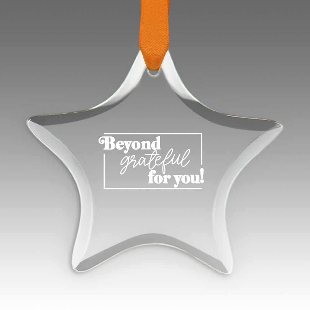 Beyond Grateful For You Crystal Suncatcher Ornament