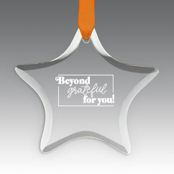 Beyond Grateful For You Crystal Suncatcher Ornament