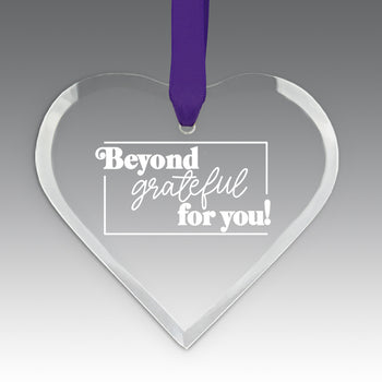 Beyond Grateful For You Crystal Suncatcher Ornament