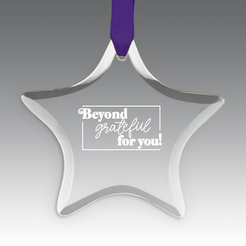 Beyond Grateful For You Crystal Suncatcher Ornament