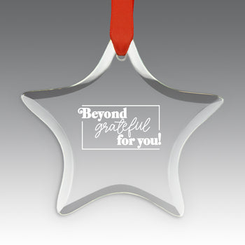 Beyond Grateful For You Crystal Suncatcher Ornament