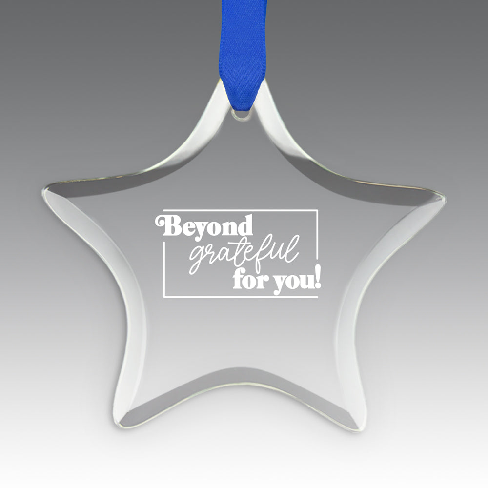 Beyond Grateful For You Crystal Suncatcher Ornament